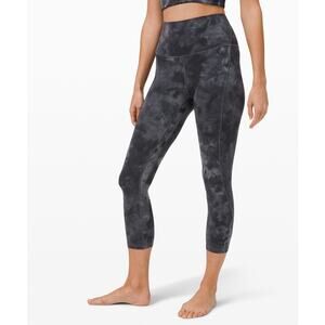 Lululemon 'Align' Grey Nylon High-Rise Crop With Pockets Pant Size 0